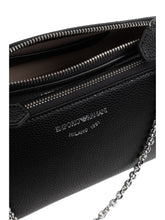 Emporio Armani mini Deer-Print Double Crossbody Bag Black