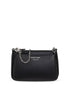 Emporio Armani mini Deer-Print Double Crossbody Bag Black
