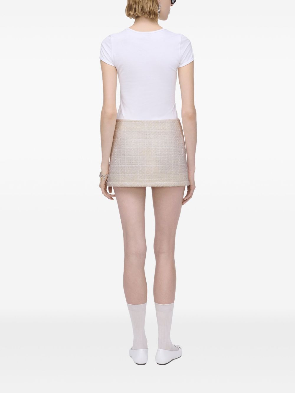 Marc Jacobs Tweed Mini Skirt Light beige