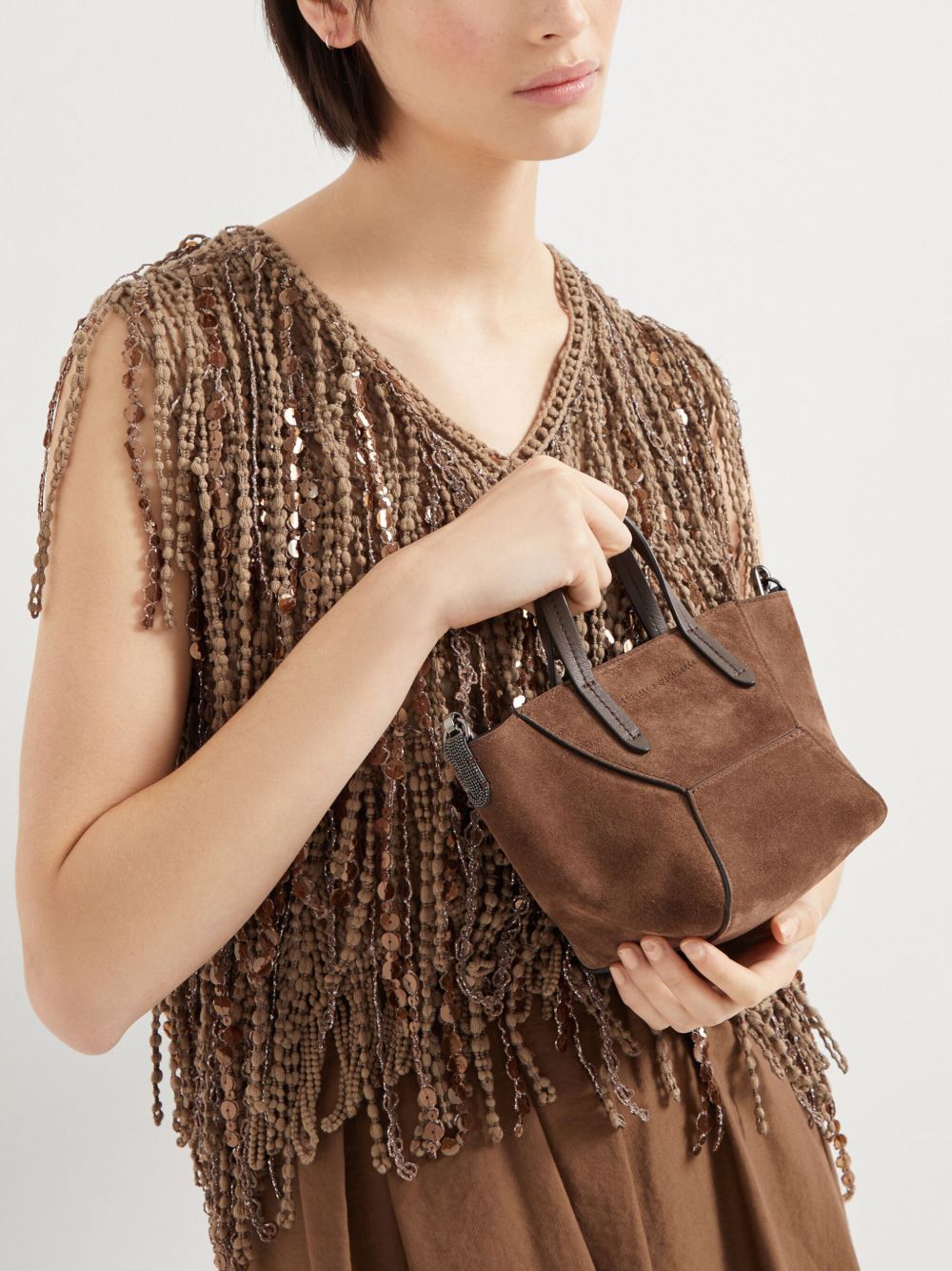 Brunello Cucinelli BC Duo Mini Handbag Brown