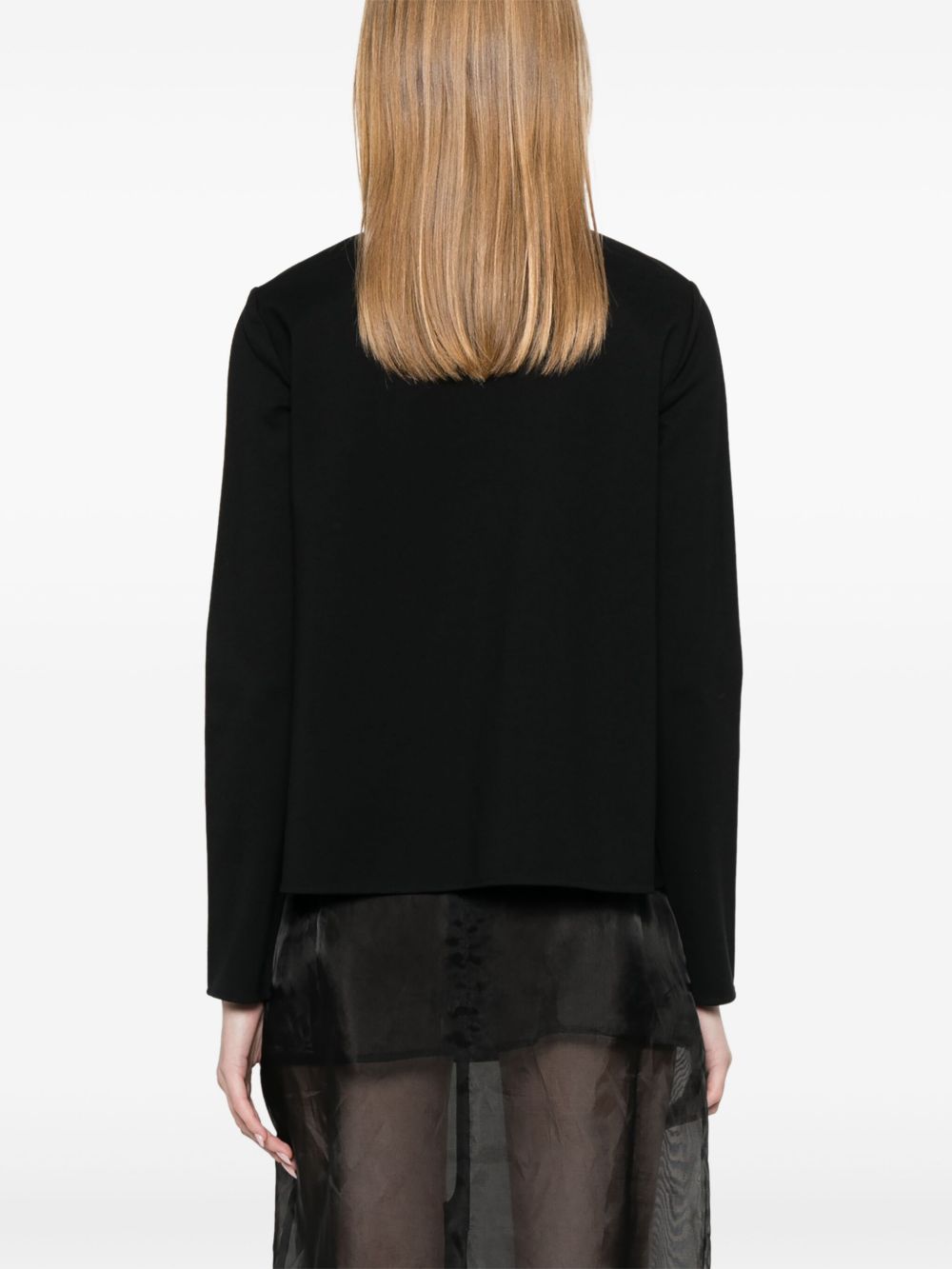 Emporio Armani Crystal-Embellished Sweater Black