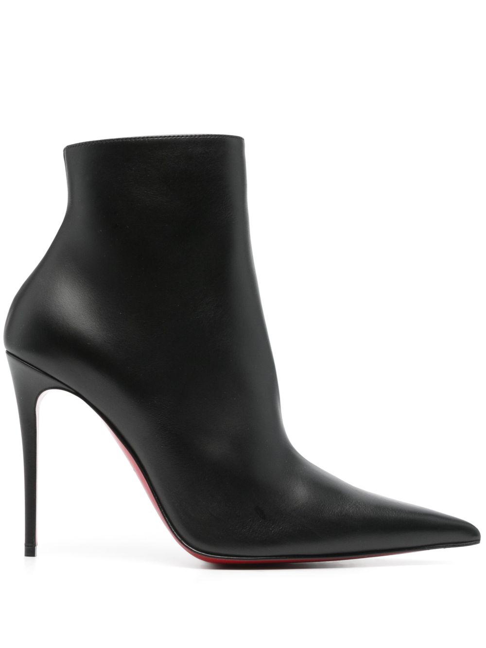 Christian Louboutin So Kate 100mm Black Leather Stiletto Ankle Boots Black