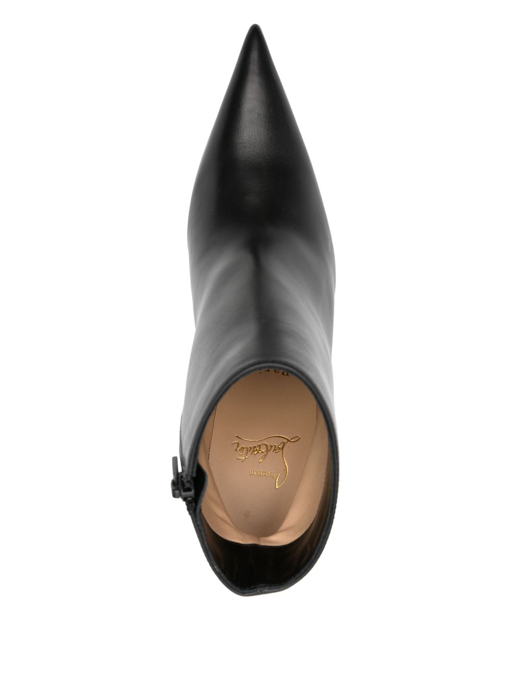 Christian Louboutin So Kate 100mm Black Leather Stiletto Ankle Boots Black