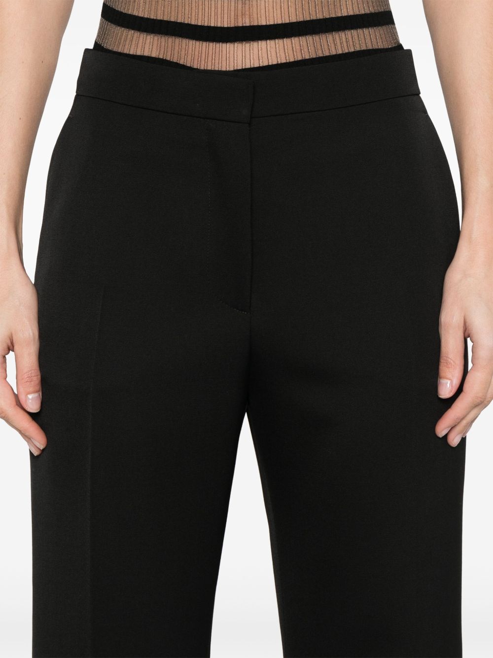 Givenchy Wool Flared Trousers Black