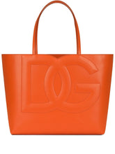 Dolce & Gabbana DG Logo Medium Orange Shopping Bag Orange