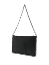 Stella McCartney Falabella Crackled Faux Suede Clutch Bag Black