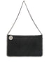 Stella McCartney Falabella Crackled Faux Suede Clutch Bag Black
