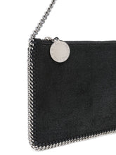 Stella McCartney Falabella Crackled Faux Suede Clutch Bag Black