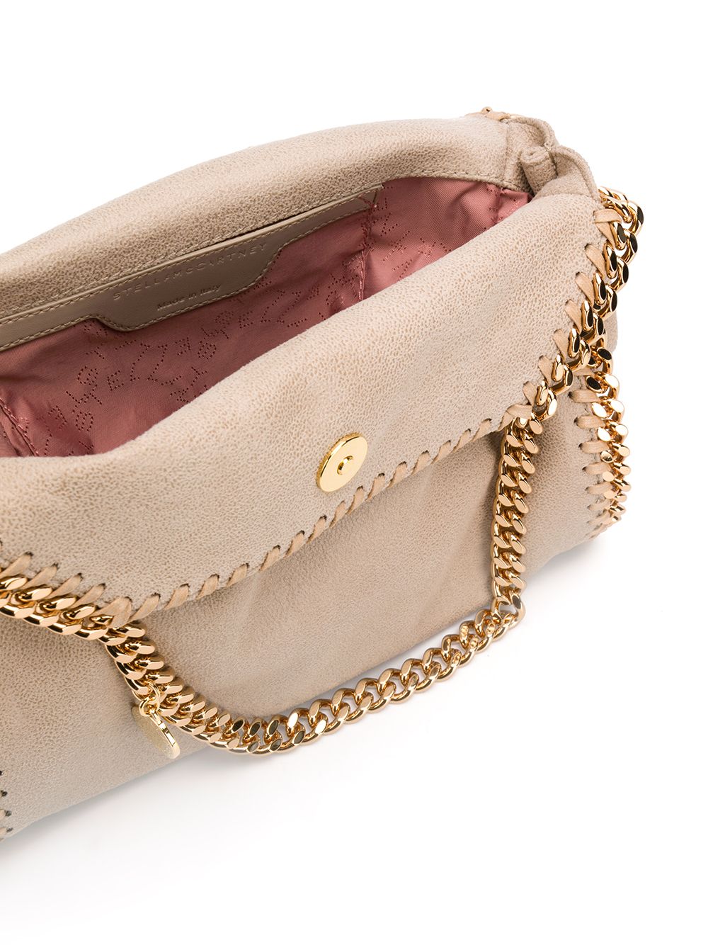 Stella McCartney Falabella Mini Faux-Leather Bag in Butter Cream Beige