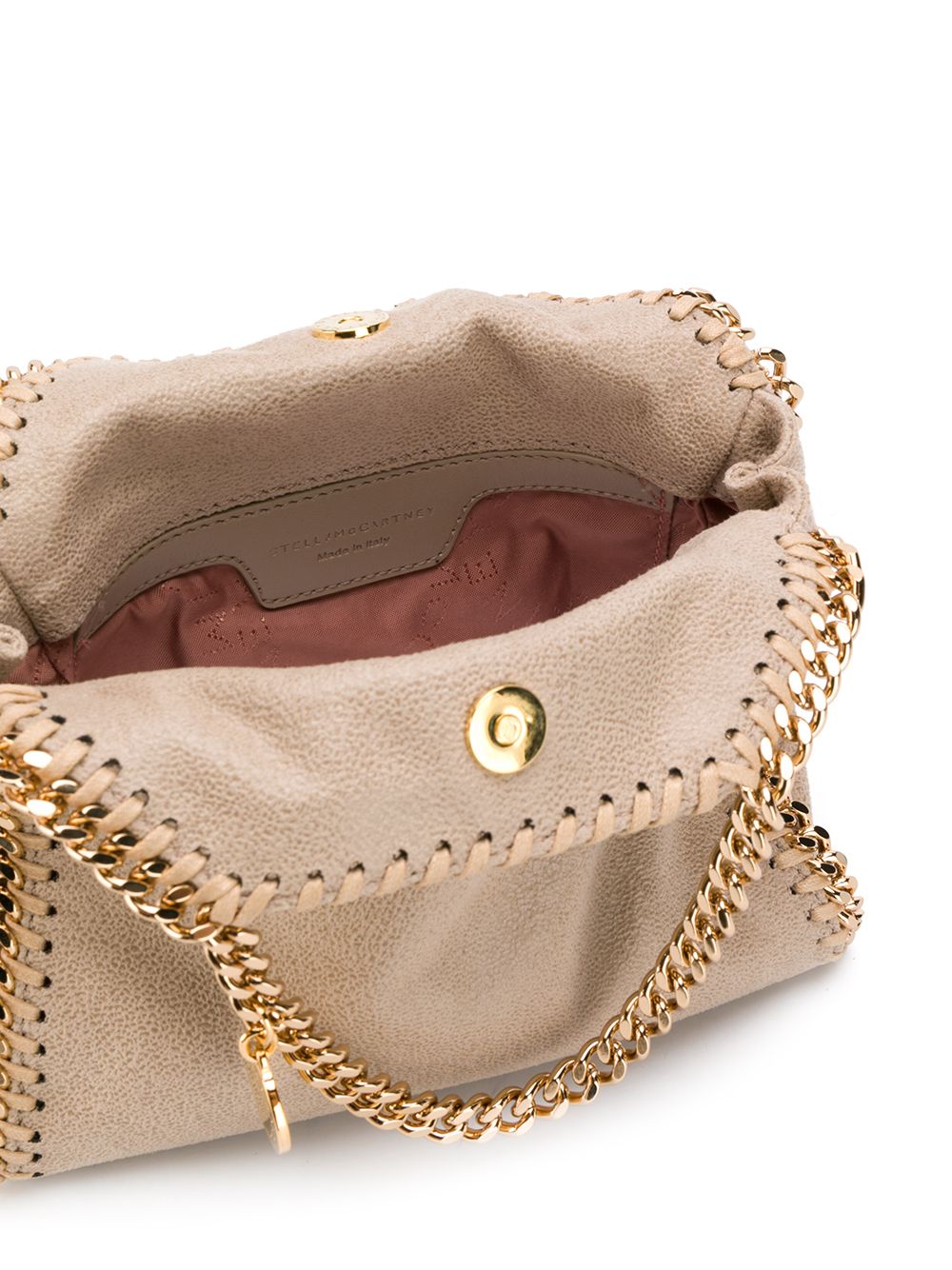 Stella McCartney Micro Falabella Tiny Faux Leather Tote Bag Beige