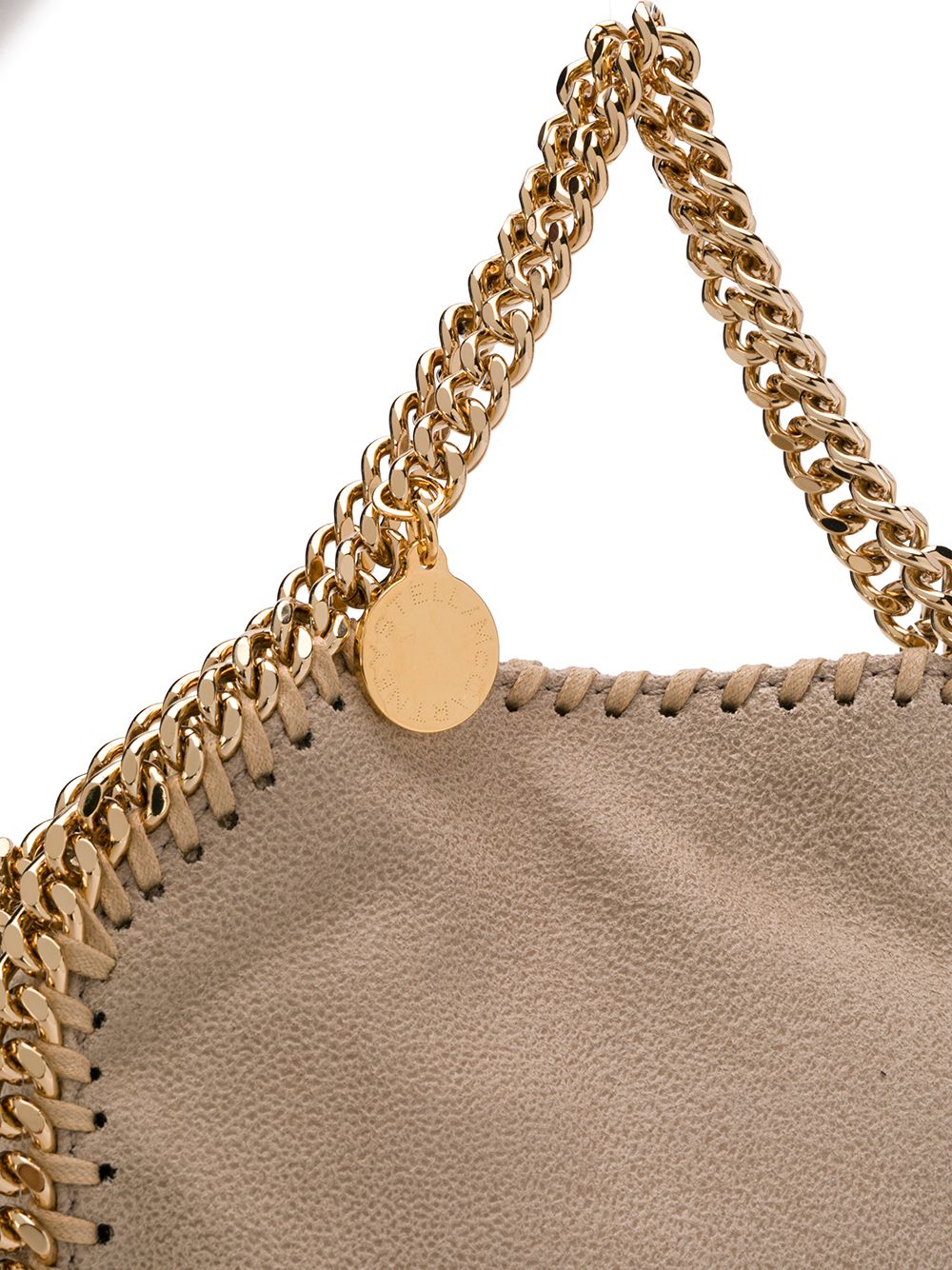Stella McCartney Micro Falabella Tiny Faux Leather Tote Bag Beige