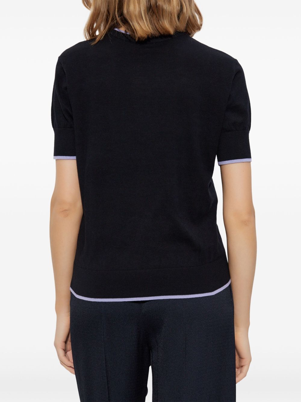 Emporio Armani Eagle-embroidered Sweaters Black