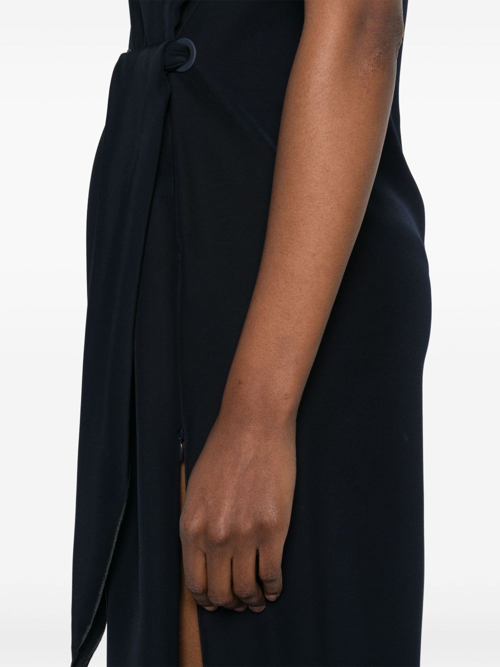 Emporio Armani Side-tie Mini Dress Blue