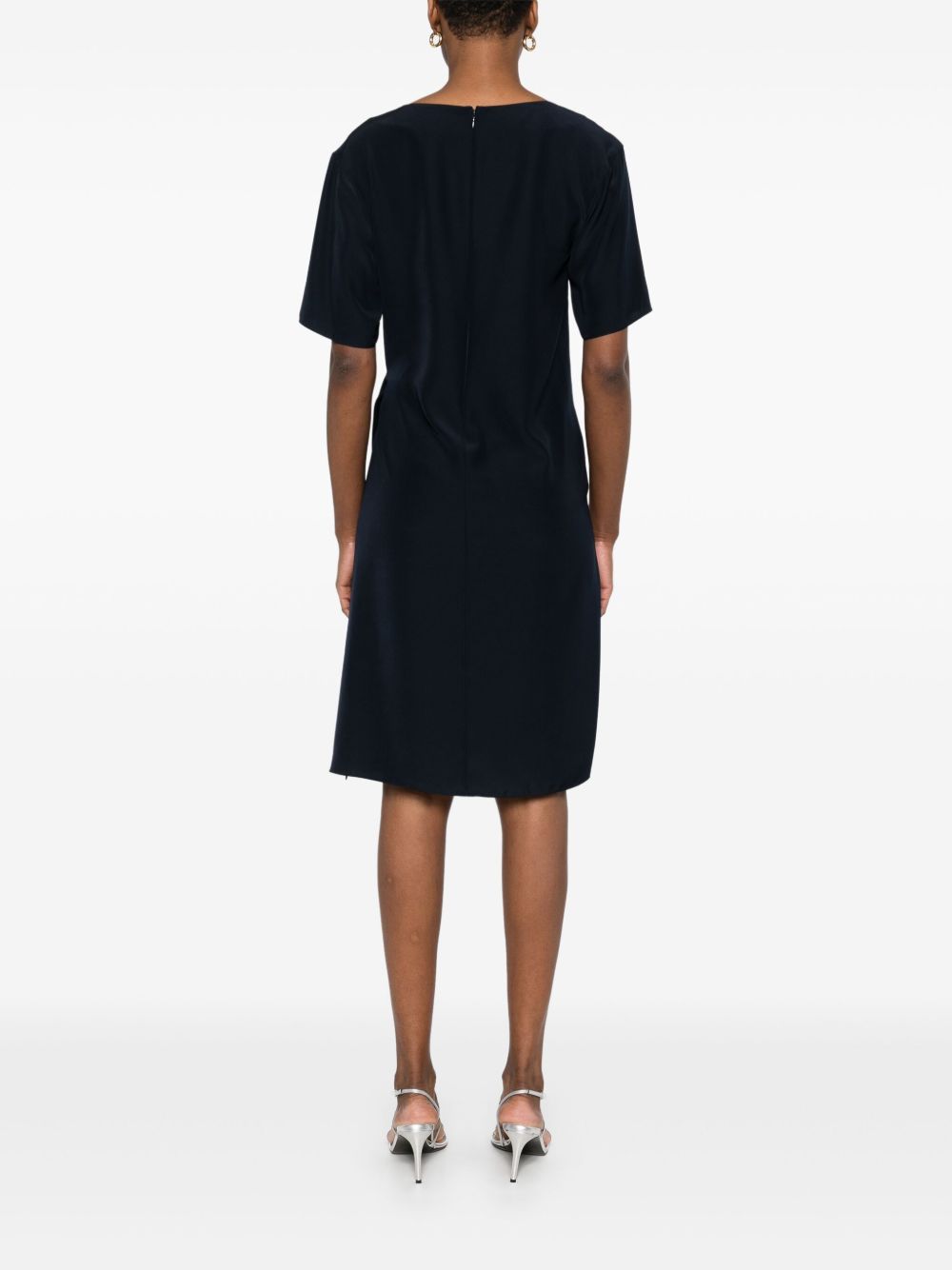 Emporio Armani Side-tie Mini Dress Blue