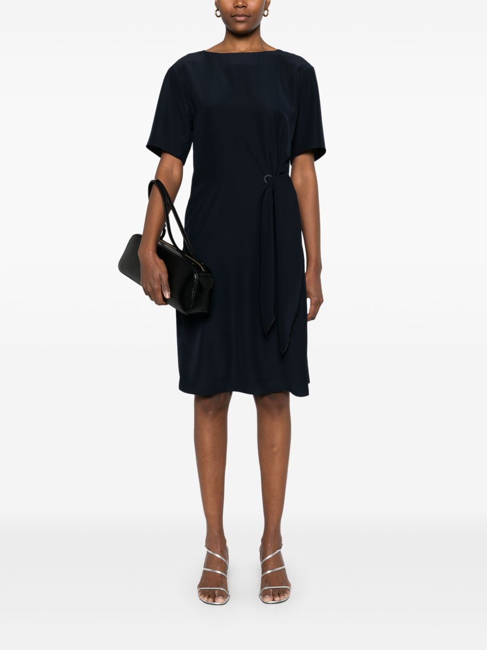 Emporio Armani Side-tie Mini Dress Blue