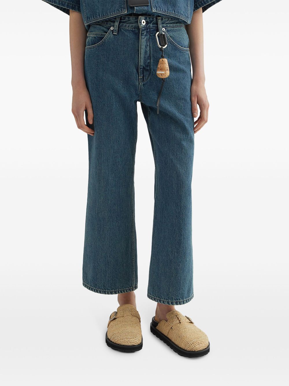 Jil Sander Plus Flared Denim Wide Jeans Blue