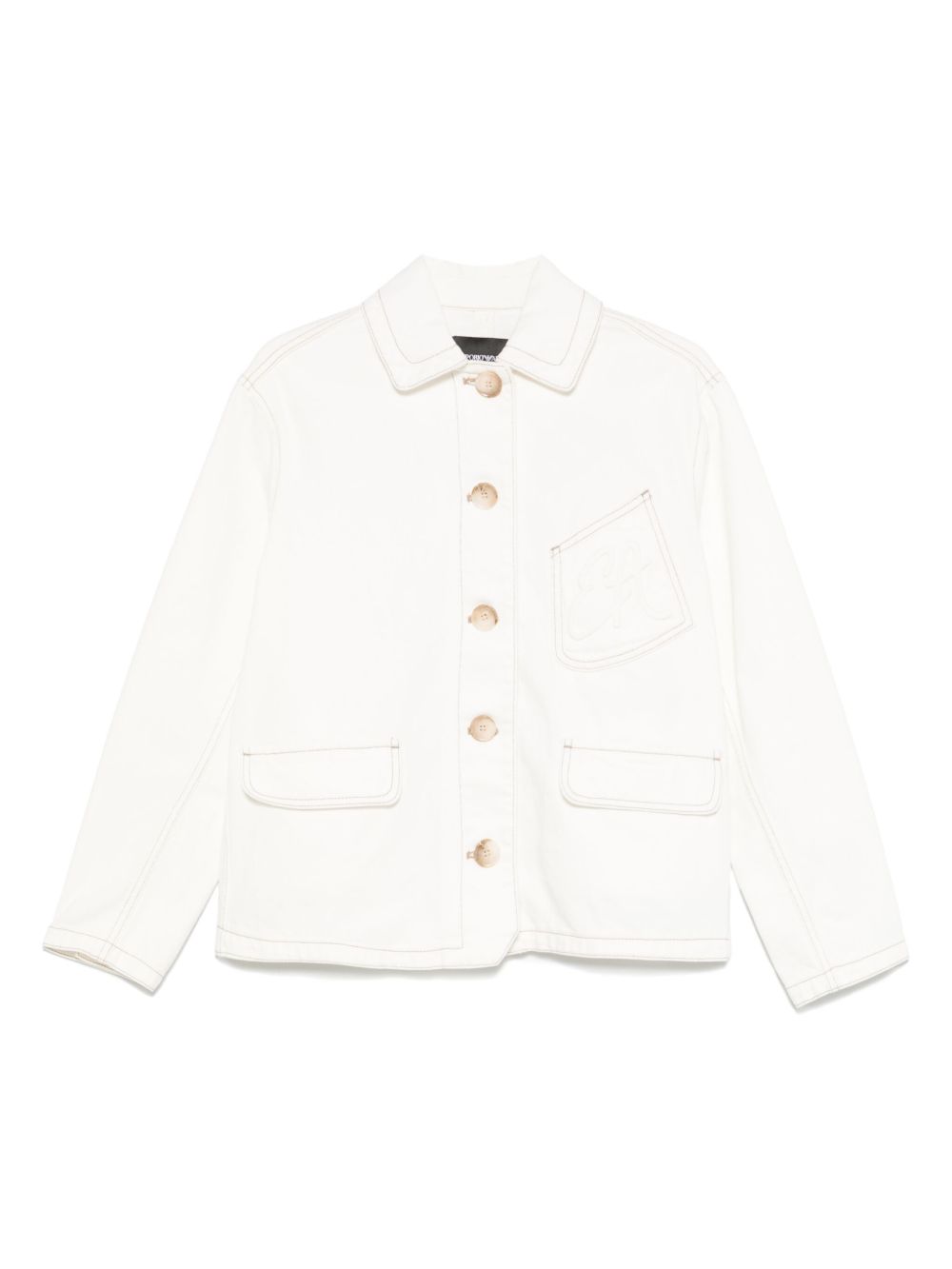 Emporio Armani Cotton Twill Jacket White