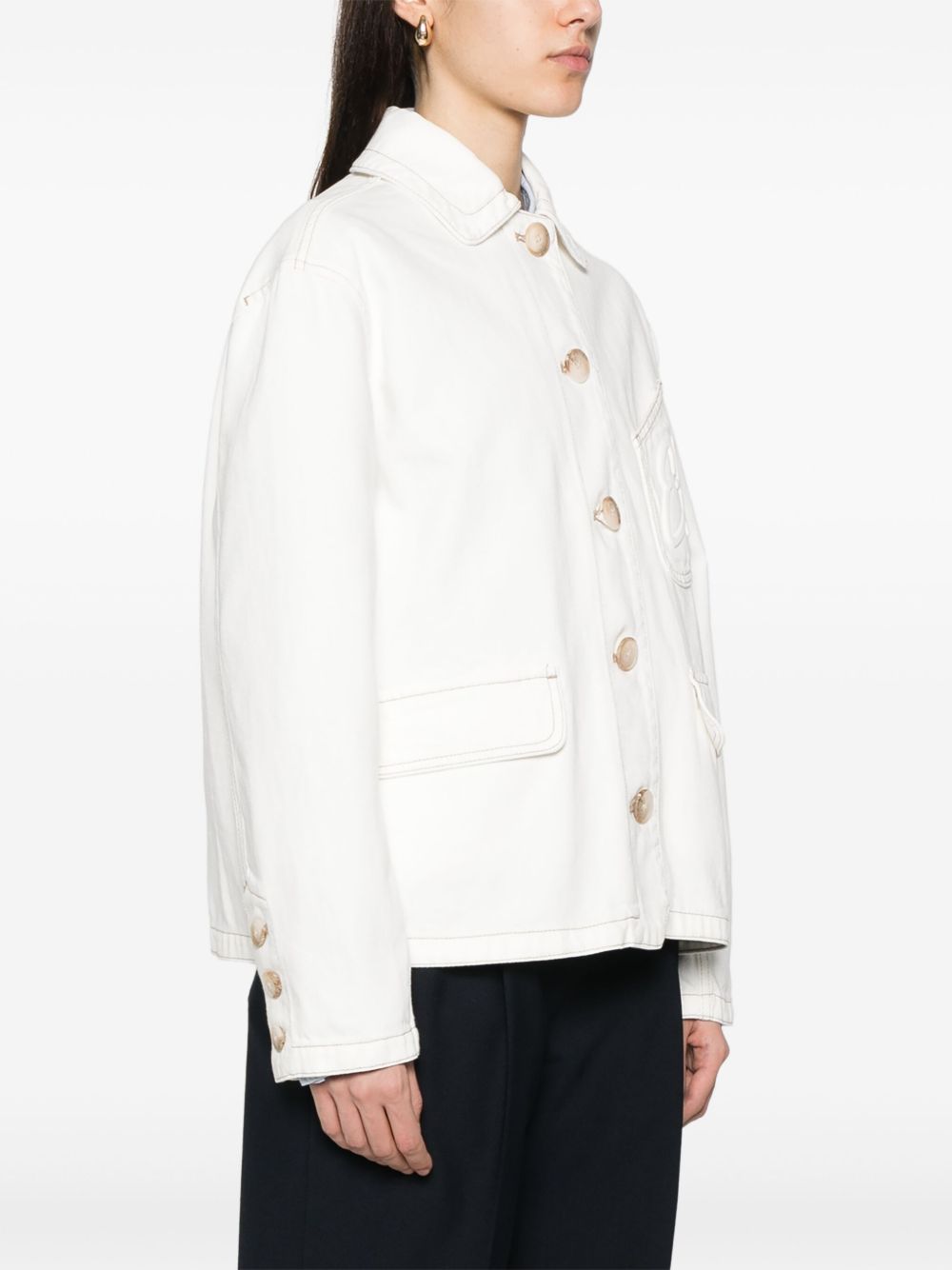 Emporio Armani Cotton Twill Jacket White