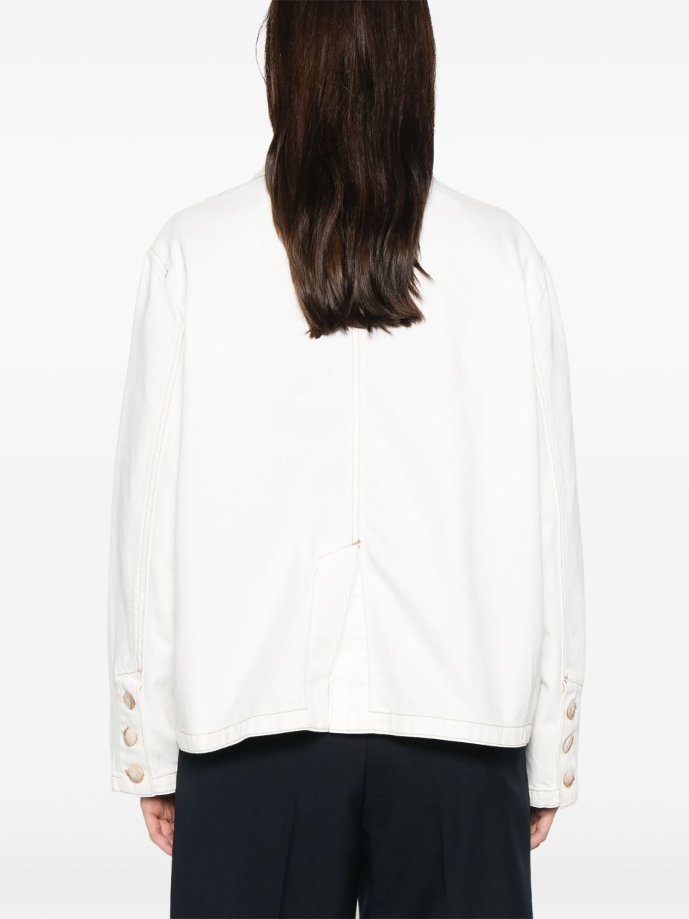 Emporio Armani Cotton Twill Jacket White
