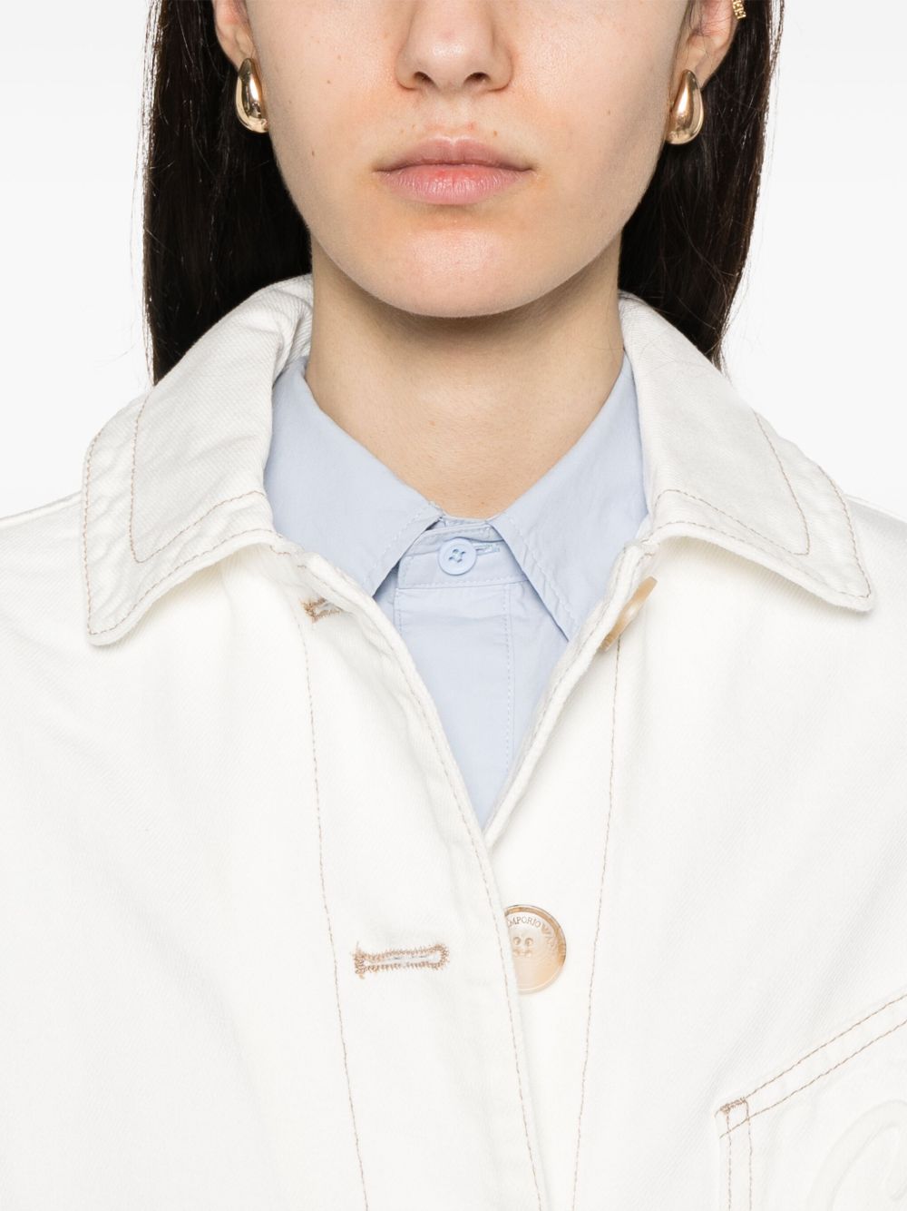 Emporio Armani Cotton Twill Jacket White