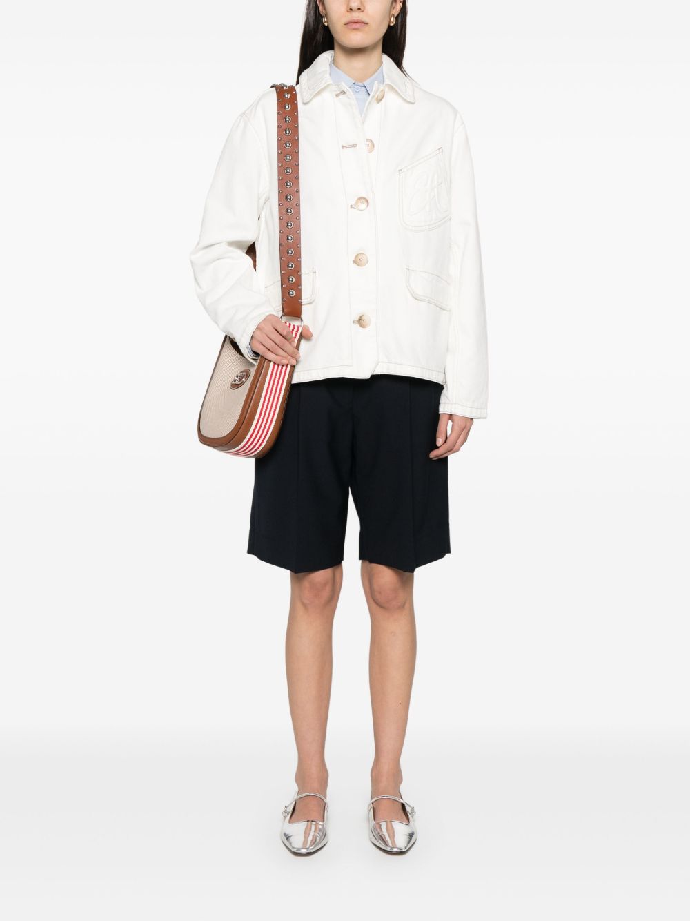 Emporio Armani Cotton Twill Jacket White