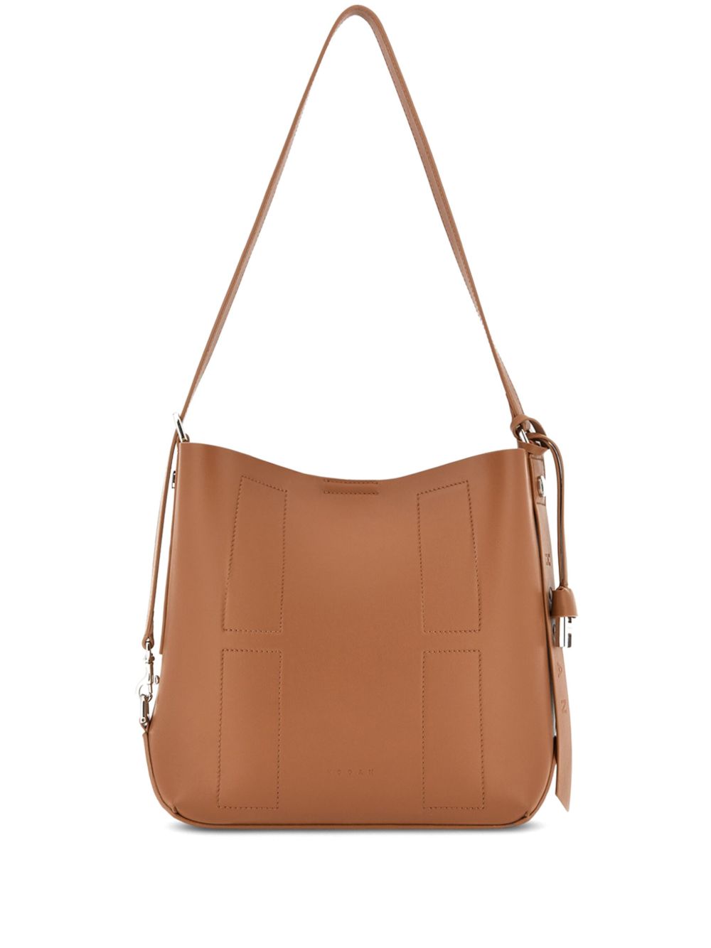 HOGAN PRE Leather Hocket Hobo Bag Brown