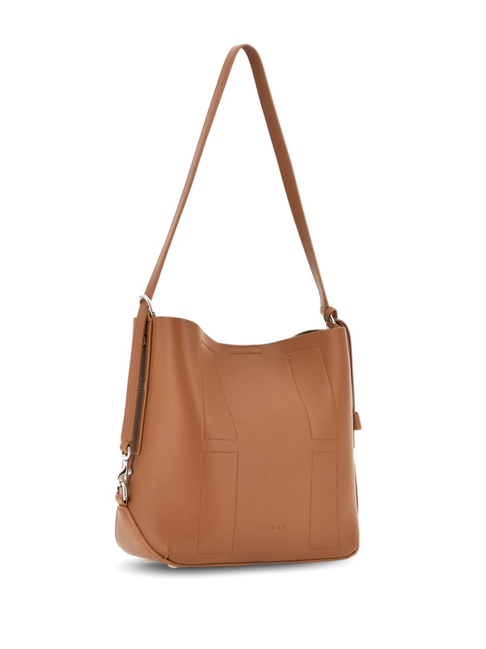 HOGAN PRE Leather Hocket Hobo Bag Brown