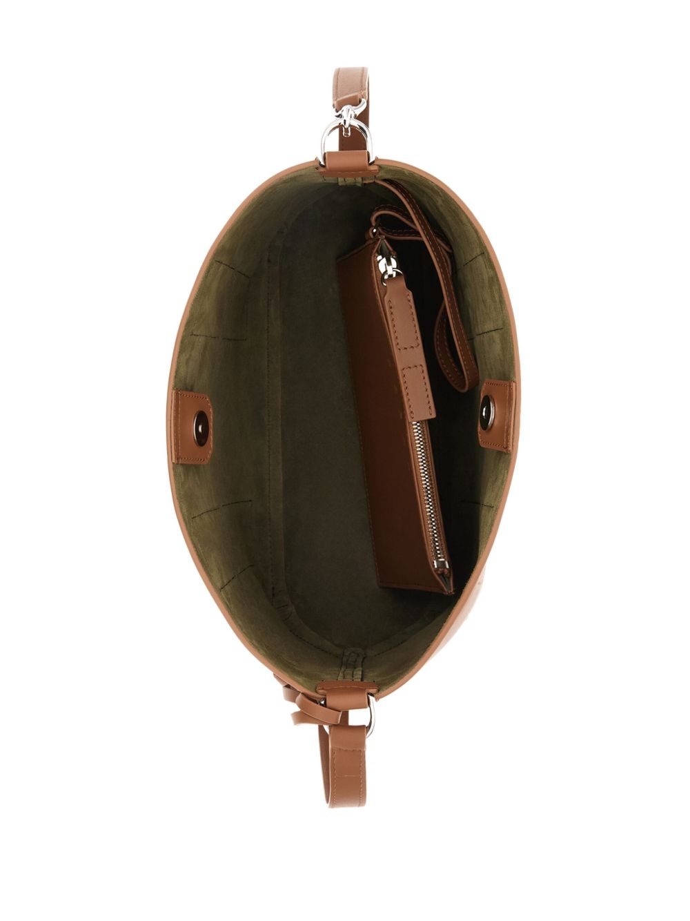 HOGAN PRE Leather Hocket Hobo Bag Brown