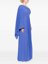 Solace London Maci One-shoulder Maxi Dress Blue