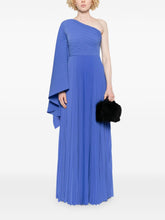 Solace London Maci One-shoulder Maxi Dress Blue