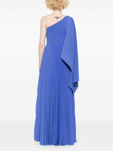 Solace London Maci One-shoulder Maxi Dress Blue