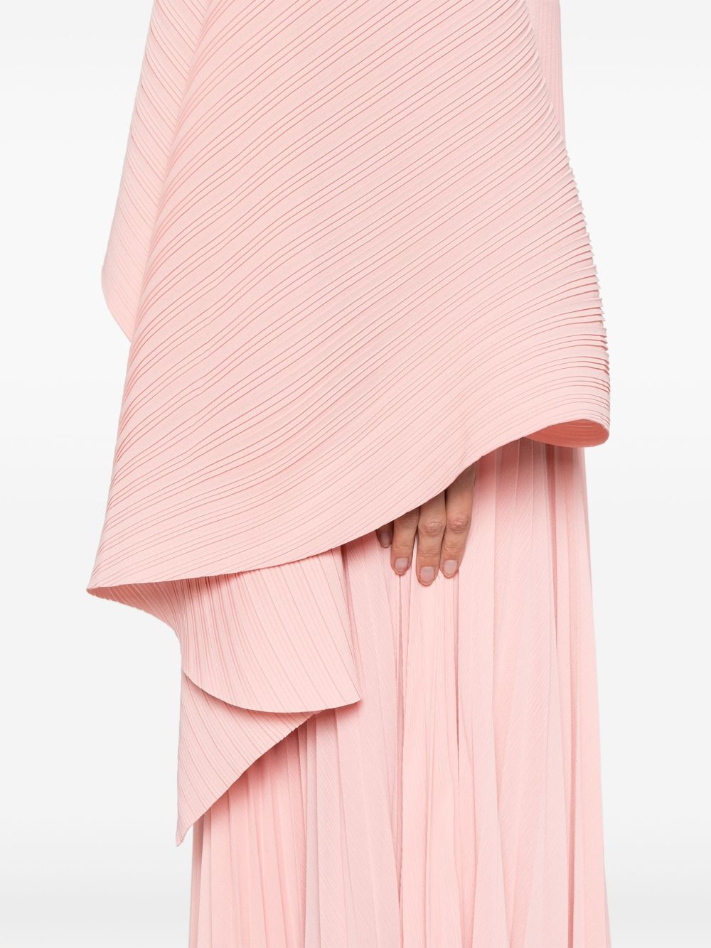 Solace London Maci One-shoulder Maxi Dress Pink