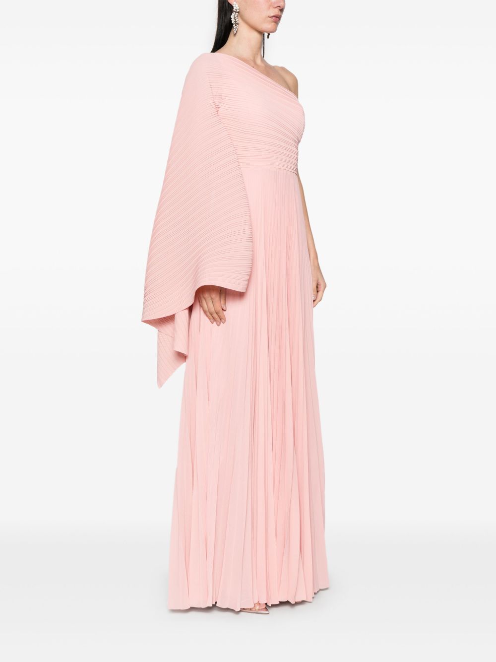 Solace London Maci One-shoulder Maxi Dress Pink