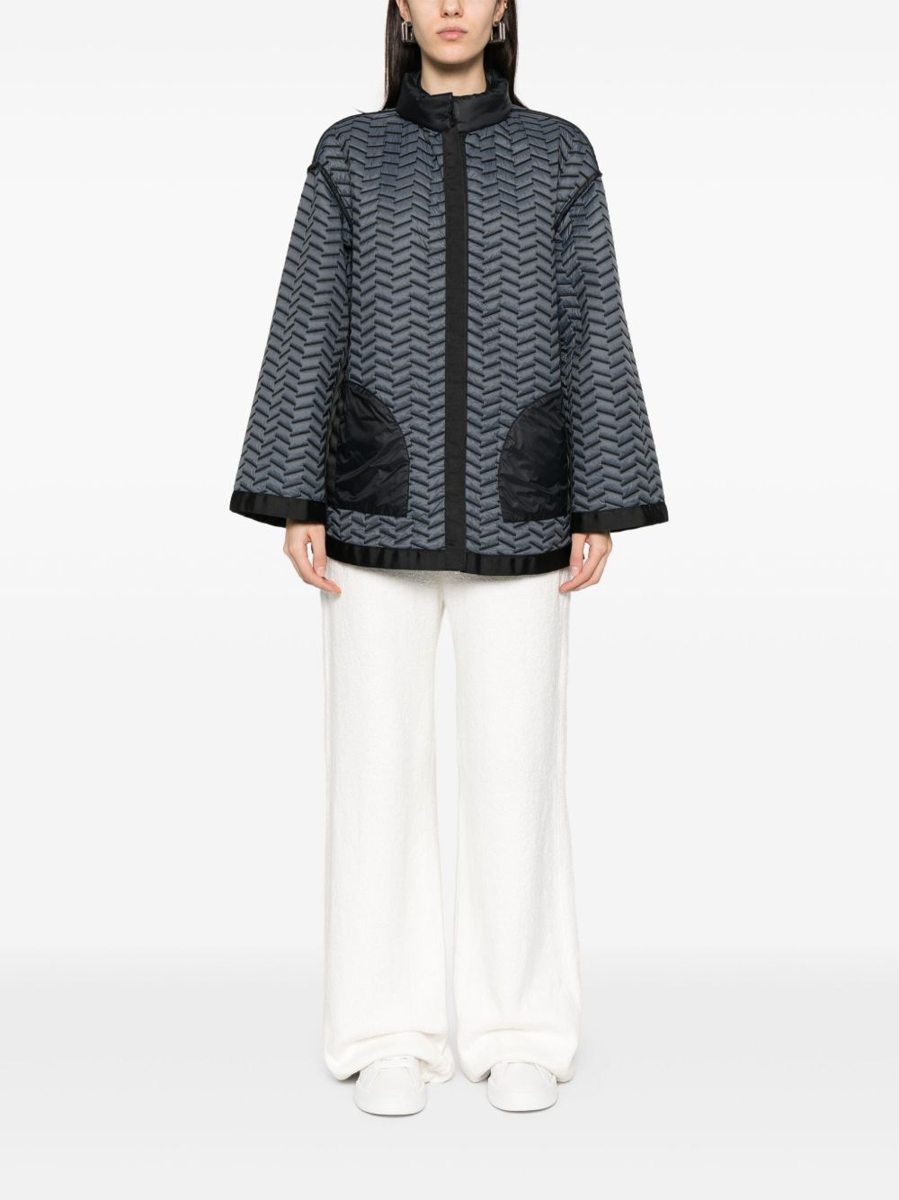 Emporio Armani Reversible Padded Nylon Jacket Black