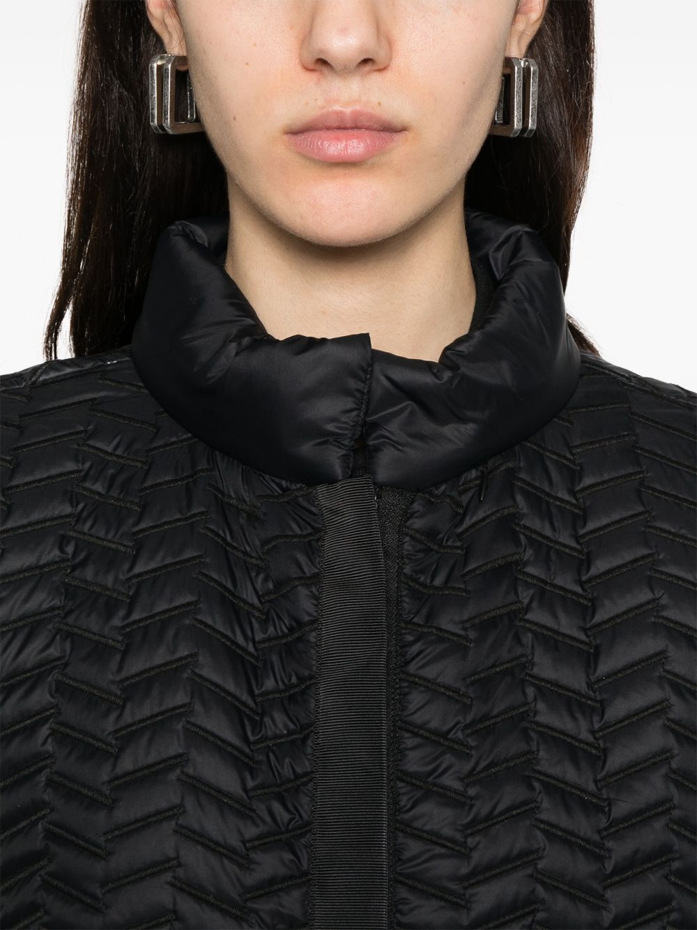 Emporio Armani Reversible Padded Nylon Jacket Black