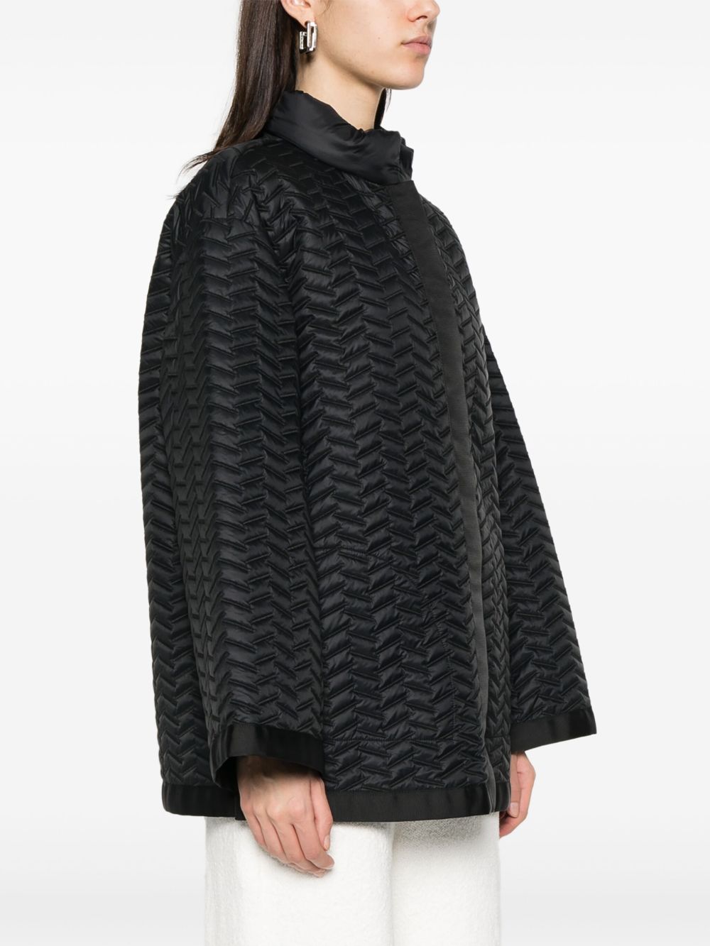 Emporio Armani Reversible Padded Nylon Jacket Black