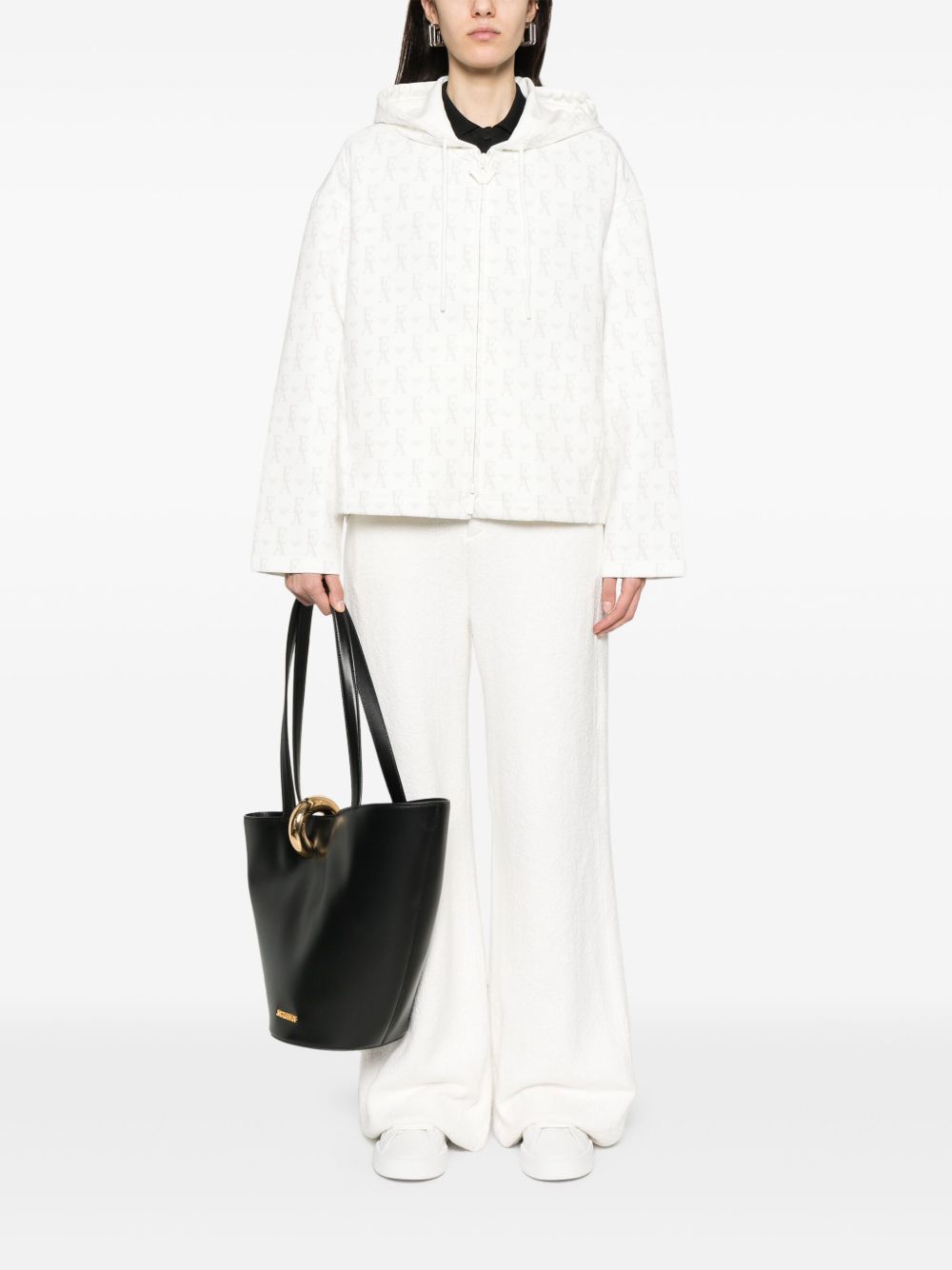Emporio Armani Hooded Sweatshirt Black White