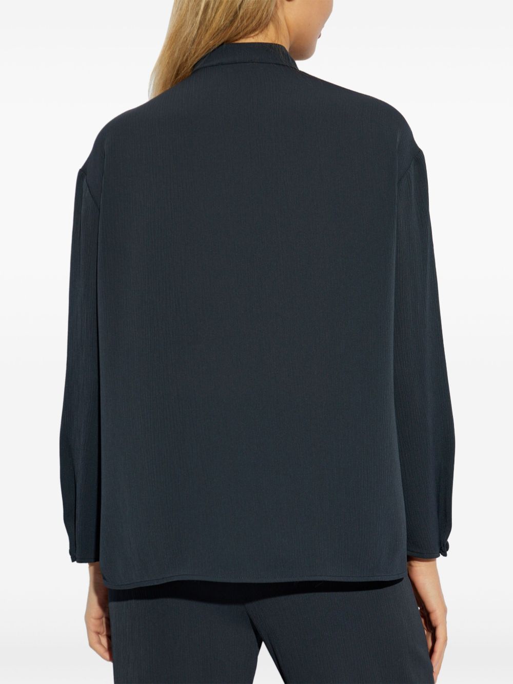 Emporio Armani Button Detail Shirts Blue