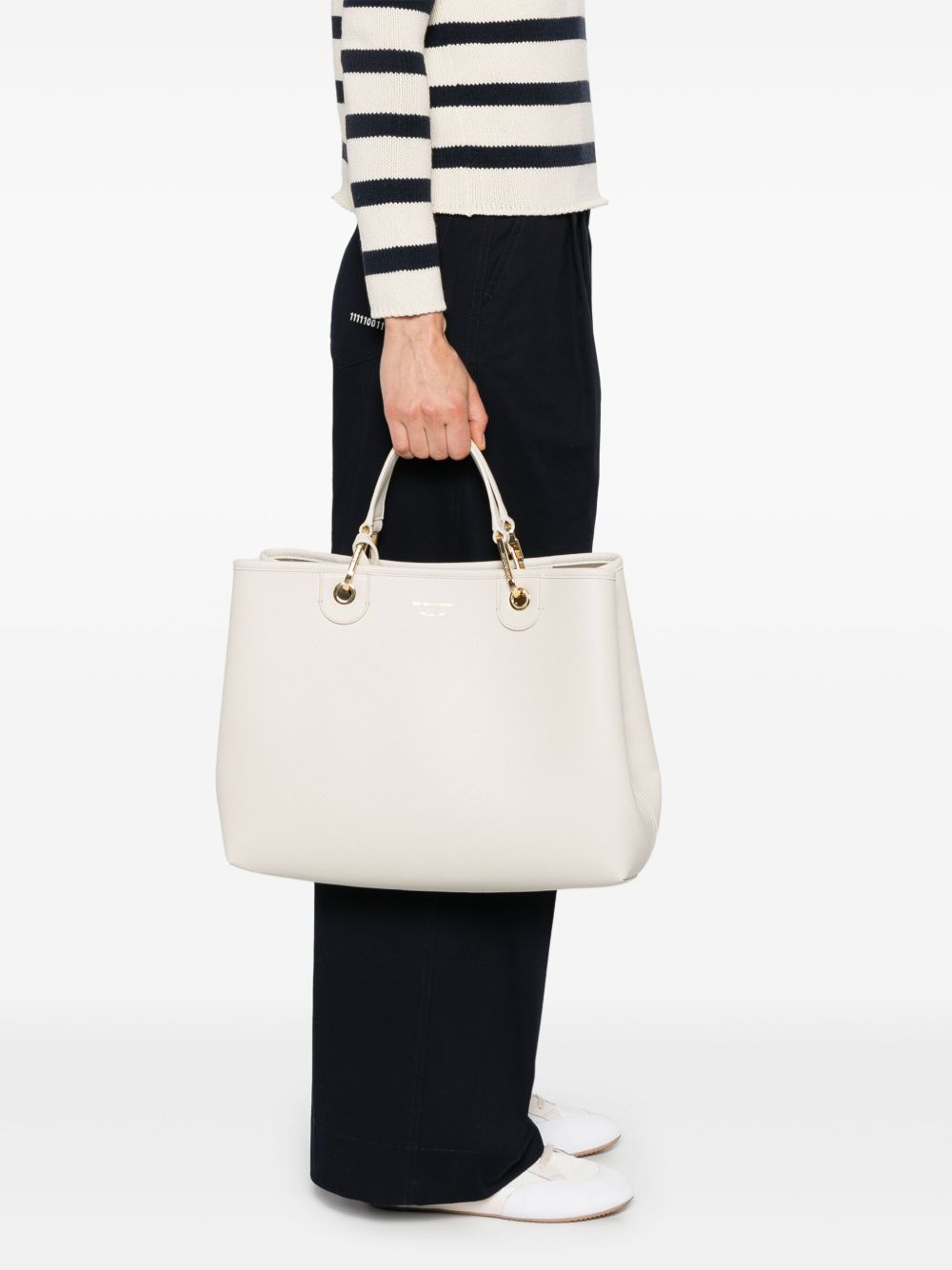 Emporio Armani MyEA Medium Tote Bag Light Beige
