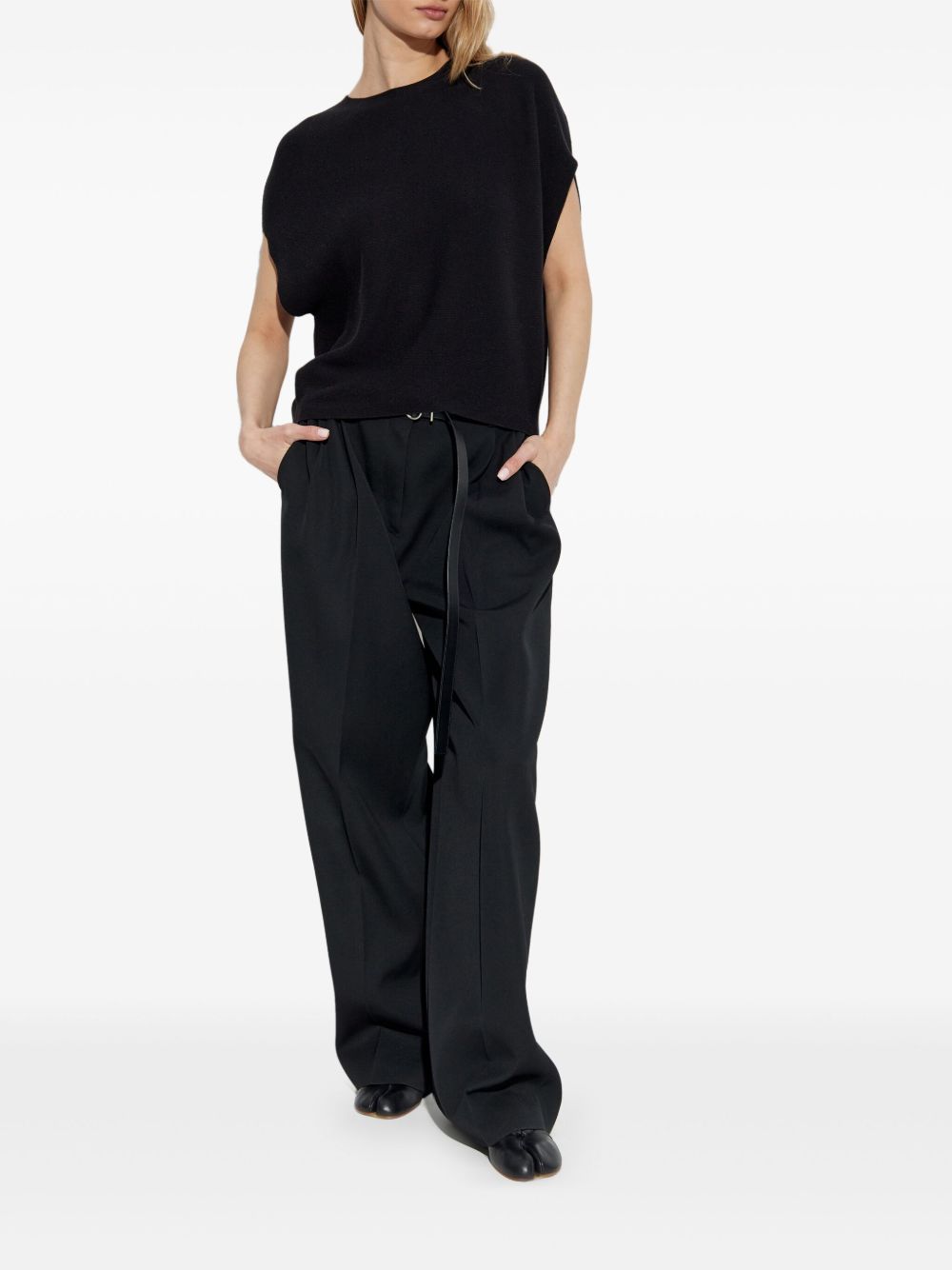 Emporio Armani Sleeveless Sweaters Black