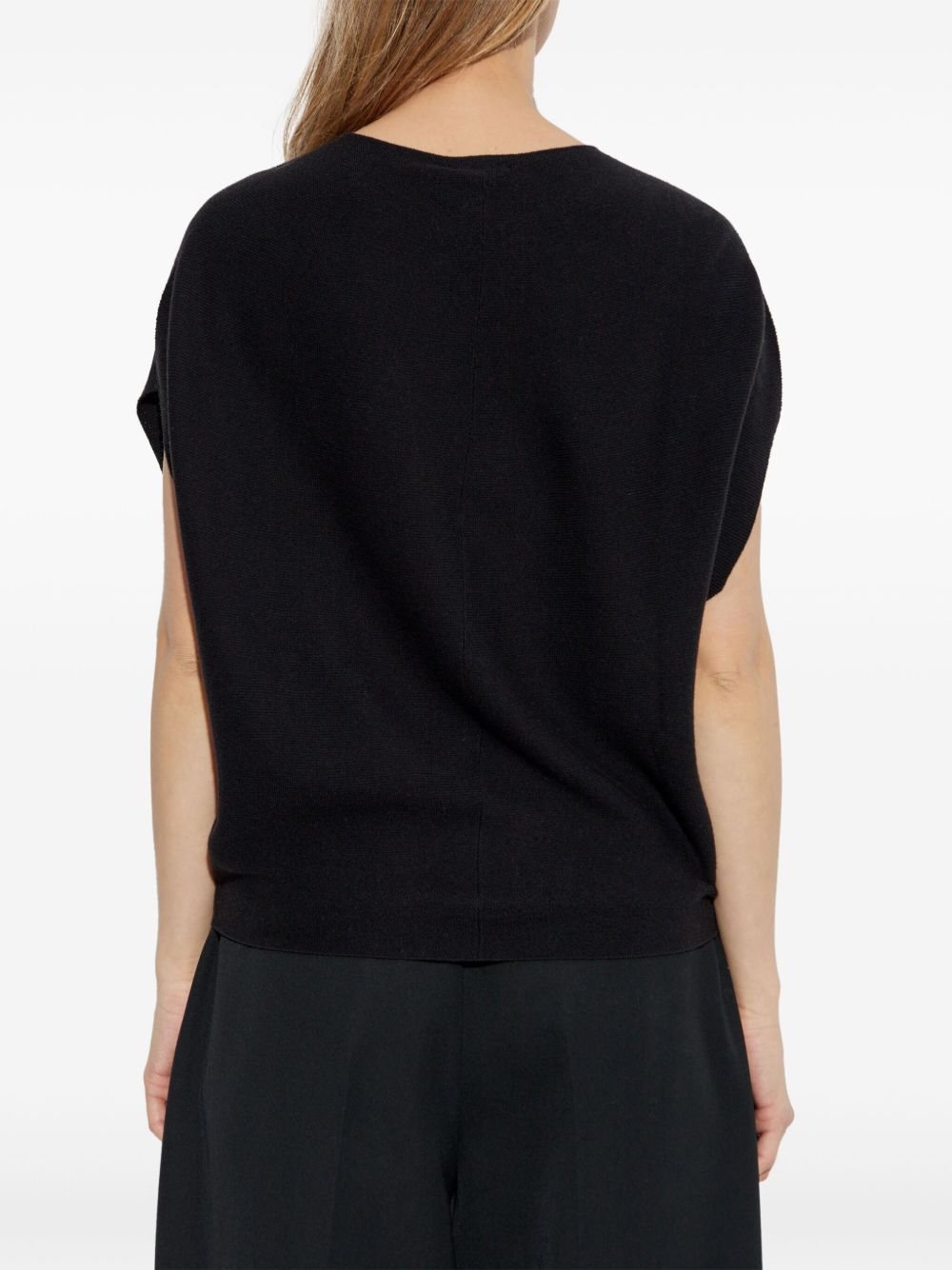 Emporio Armani Sleeveless Sweaters Black