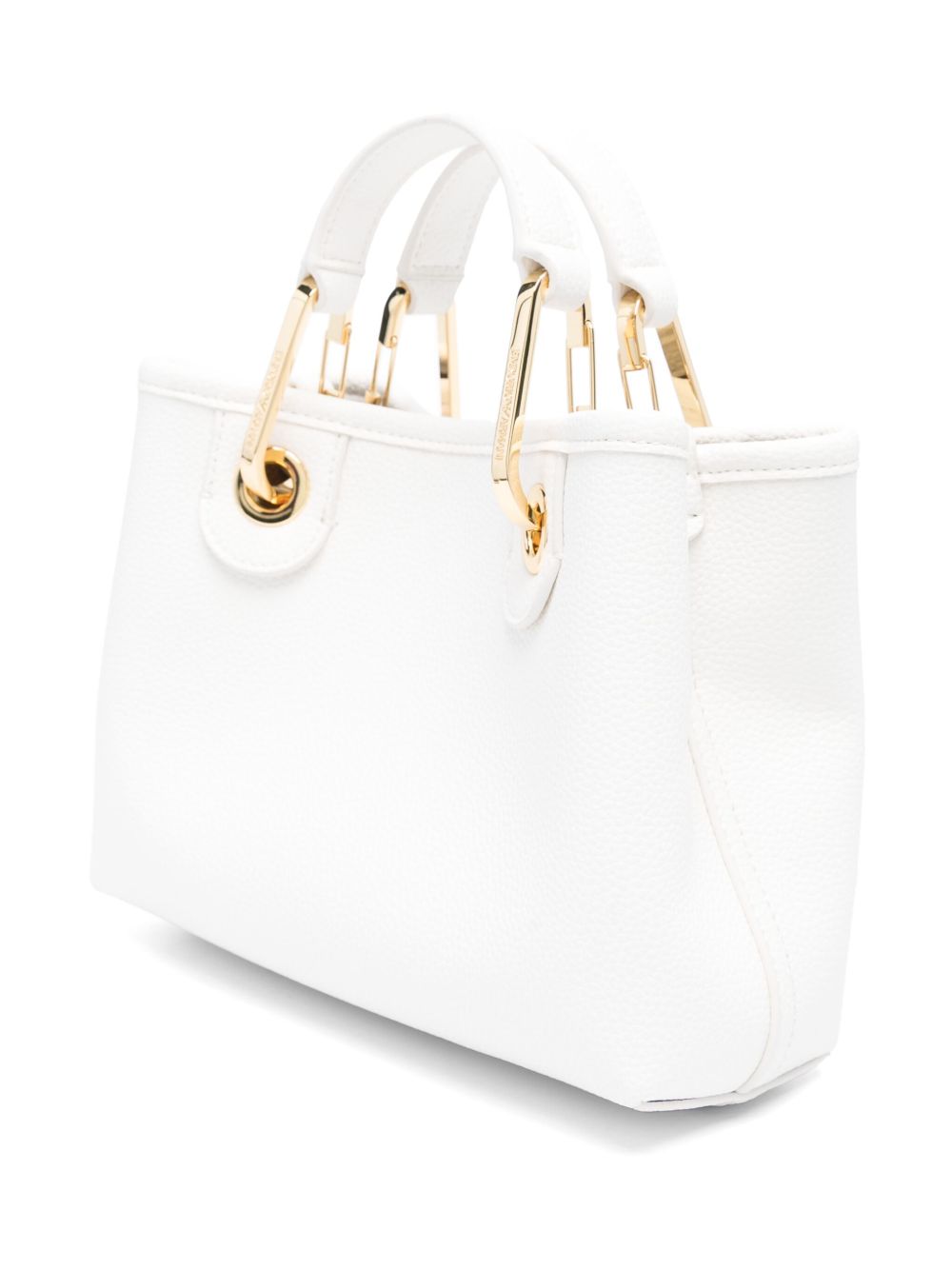 Emporio Armani Logo Tag Shoulder Bag White