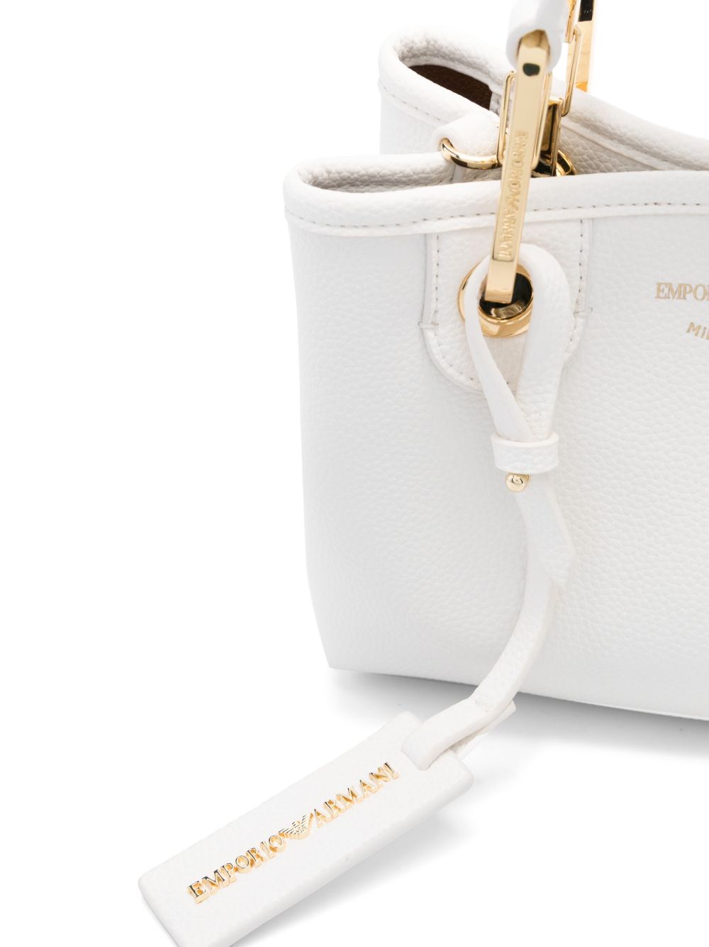 Emporio Armani Logo Tag Shoulder Bag White