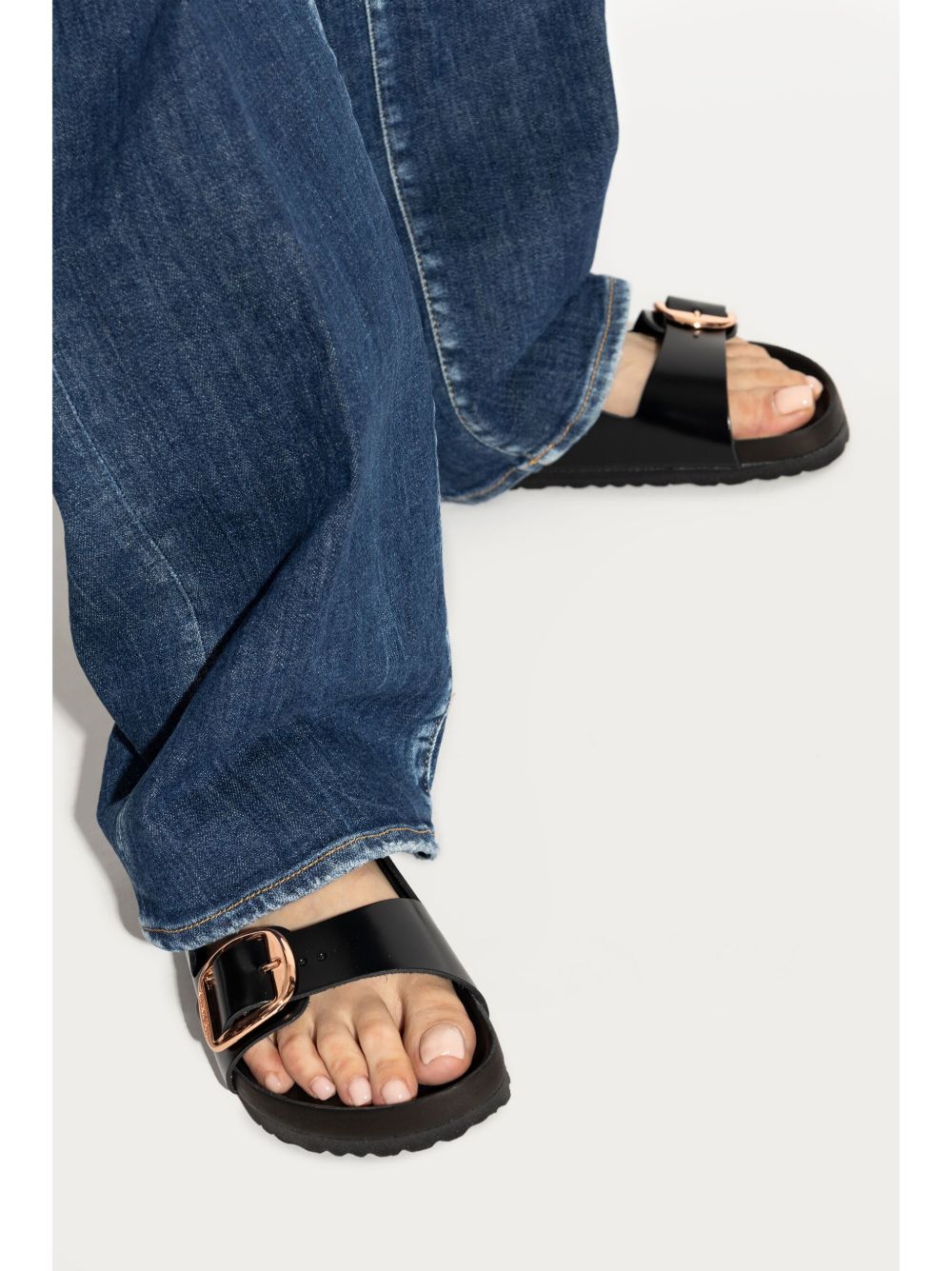Birkenstock Arizona Double-Strap Leather Sandals Black