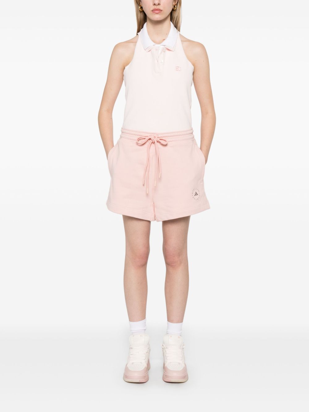 Adidas By Stella McCartney Logo-Print Short Pink