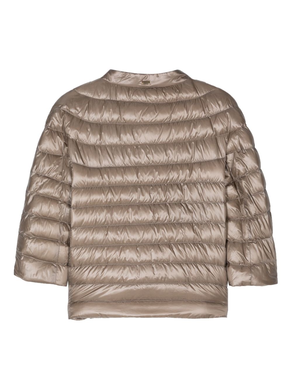 HERNO Goose Down Lightweight Collarless Cape Dove Grey