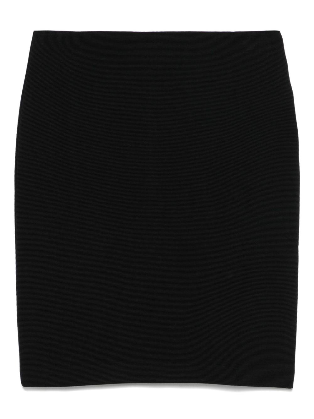 Emporio Armani Ribbed Mini Skirts Black