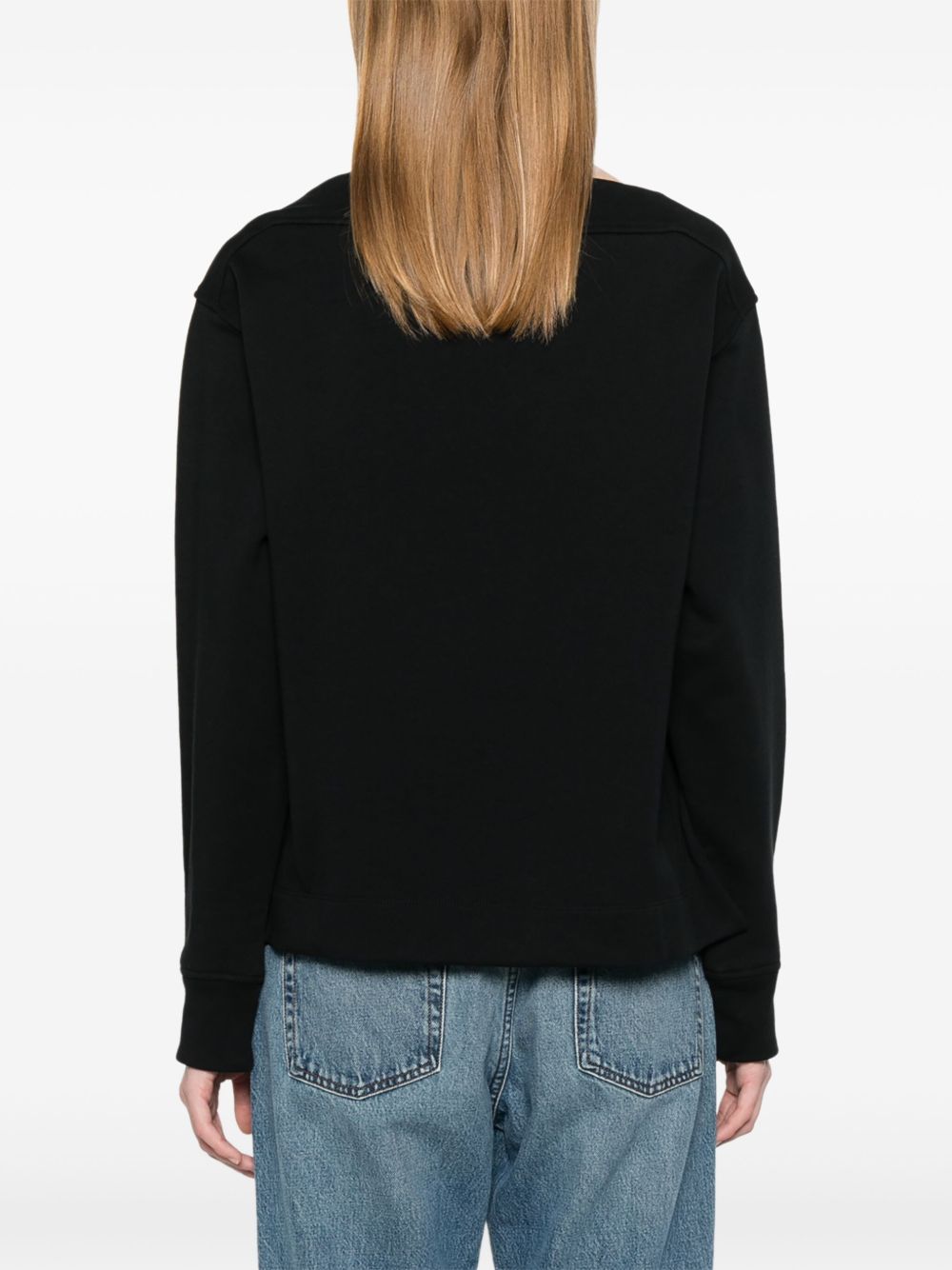 Emporio Armani Logo Embossed Sweatshirt Black