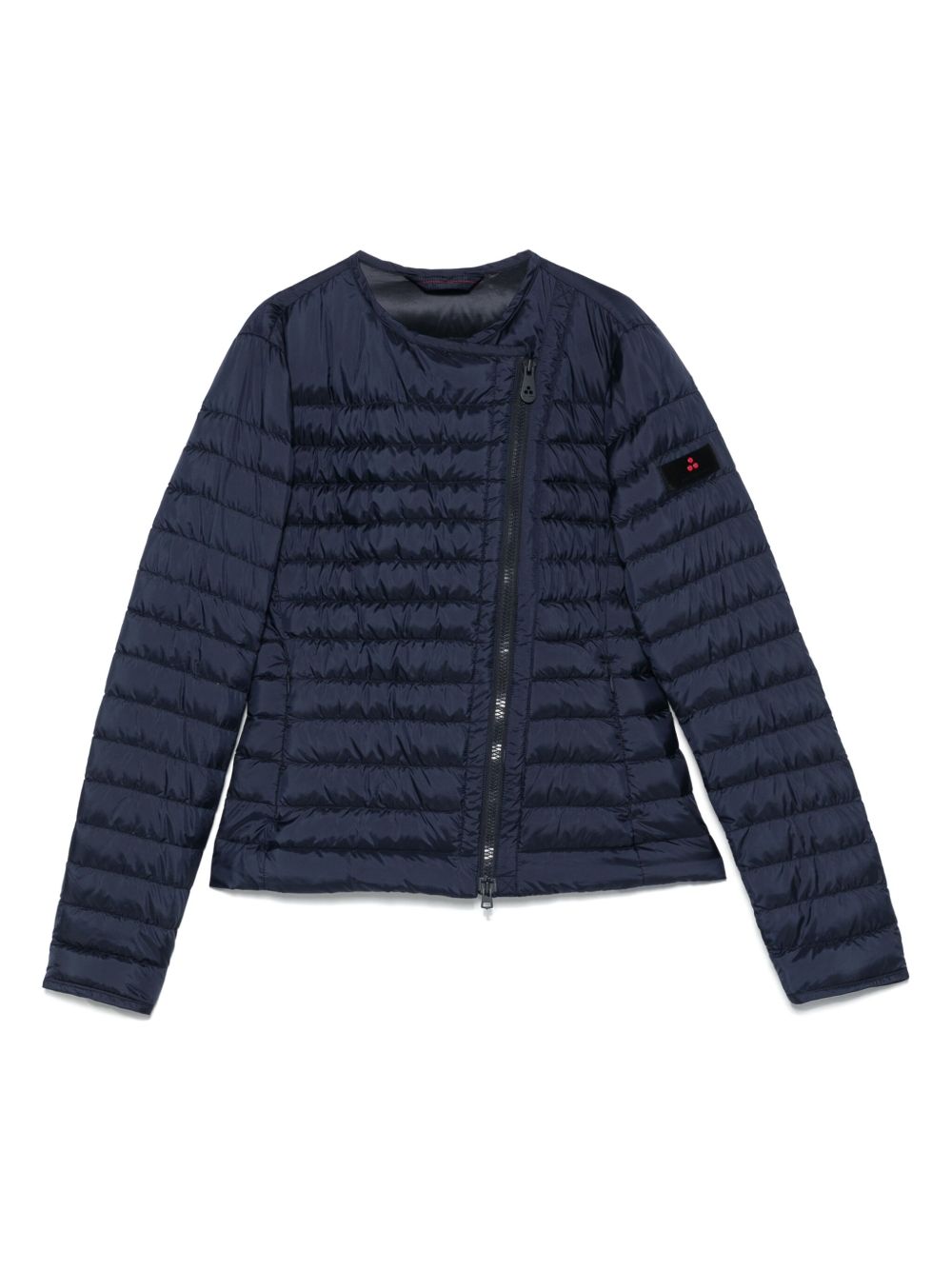 Peuterey Short Nylon Down Jacket with Side Zips Blue
