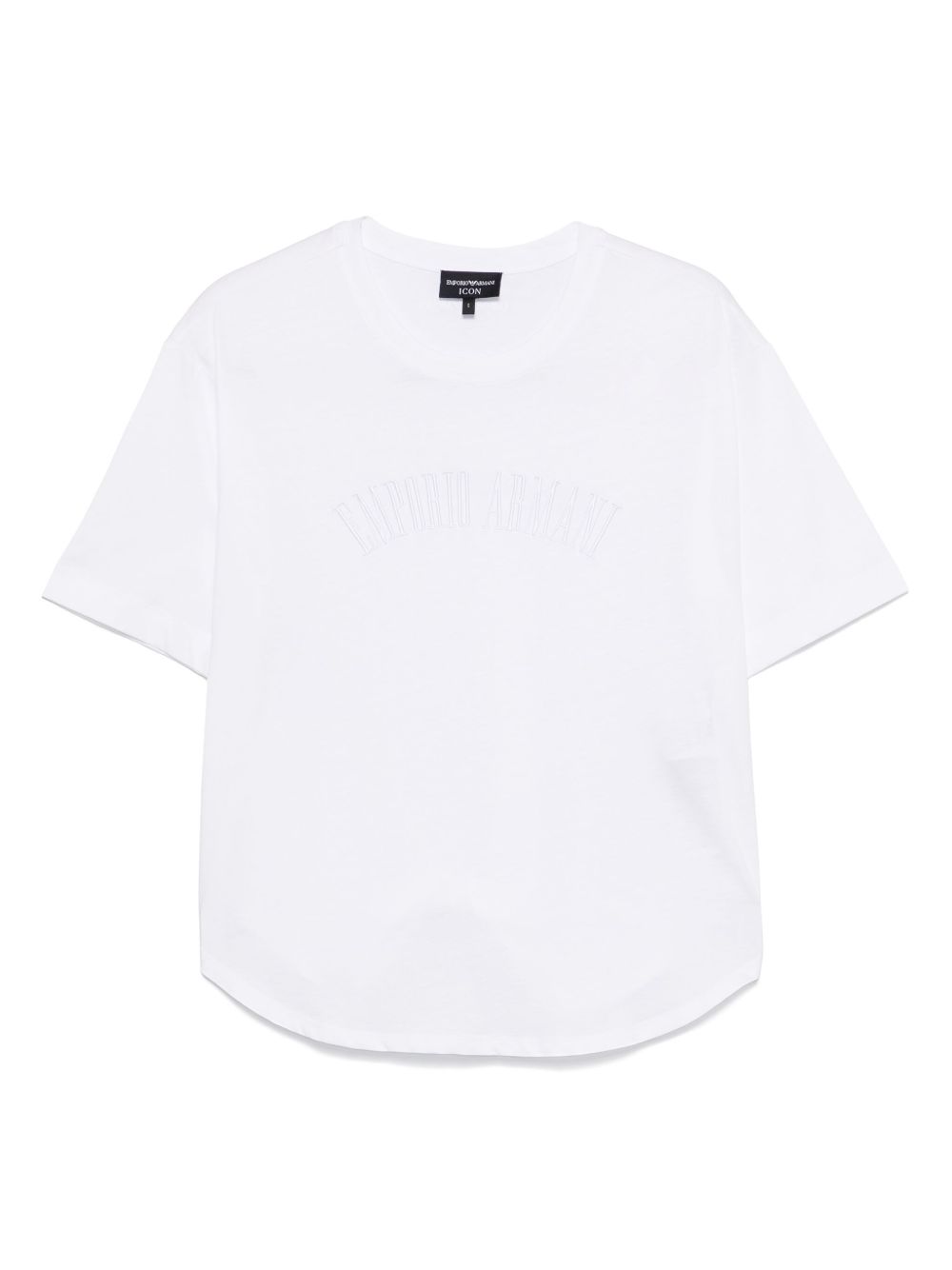 EMPORIO ARMANI Logo-Embroidered T-shirt White